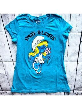 Nwot Juniors XL (15/17) The Smurfs 2011 Smurfette Graphic TShirt